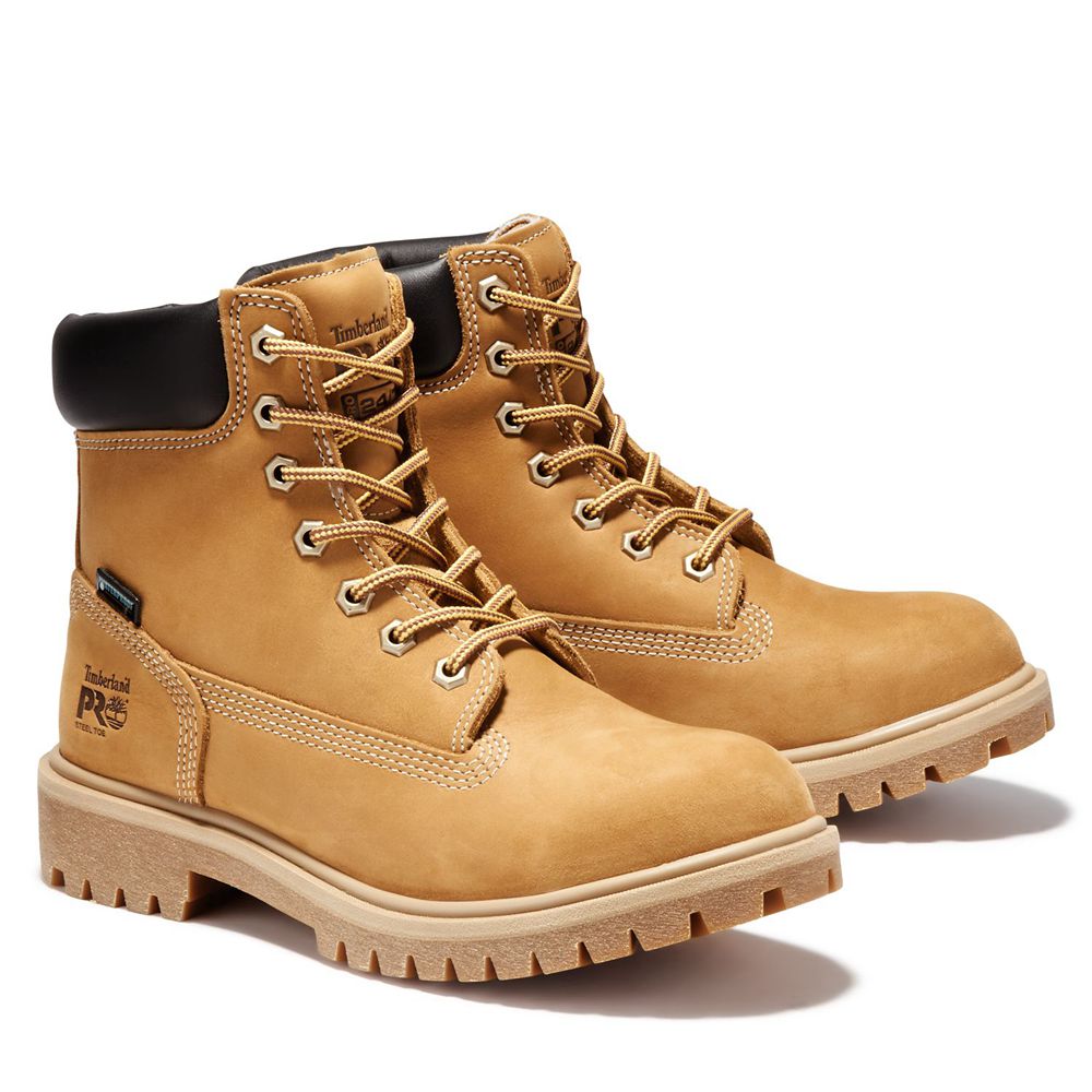 Timberland Μποτακια Εργασίας Γυναικεια Καφε - Pro® Direct Attach 6\" Steel Toe - Greece 6143027-OE